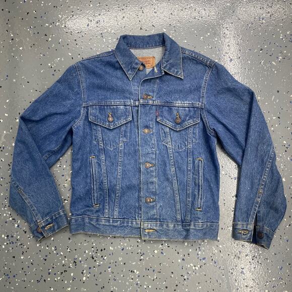 Levis Other - Vintage Levi Denim Jacket Size 38R Jean Trucker 70506-0216 Red Tab